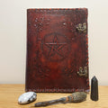 Leather Embossed Book of Shadows or Grimoire Large