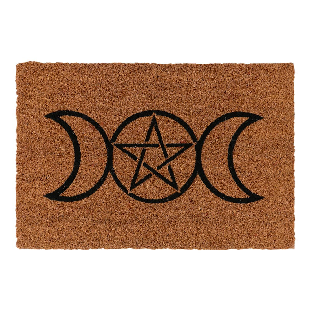 Triple Moon and Pentagram Doormat