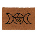 Triple Moon and Pentagram Doormat