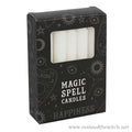 Pack of 12 White 'Happiness' Spell Candles
