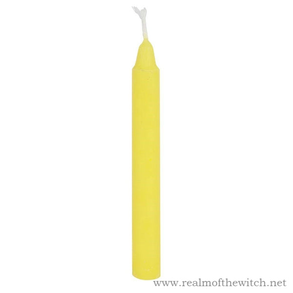 Pack of 12 Yellow 'Success' Spell Candles