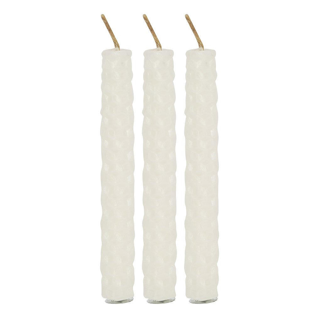 Pack of 6 Blessed Bee Cream Beeswax Spell Candles