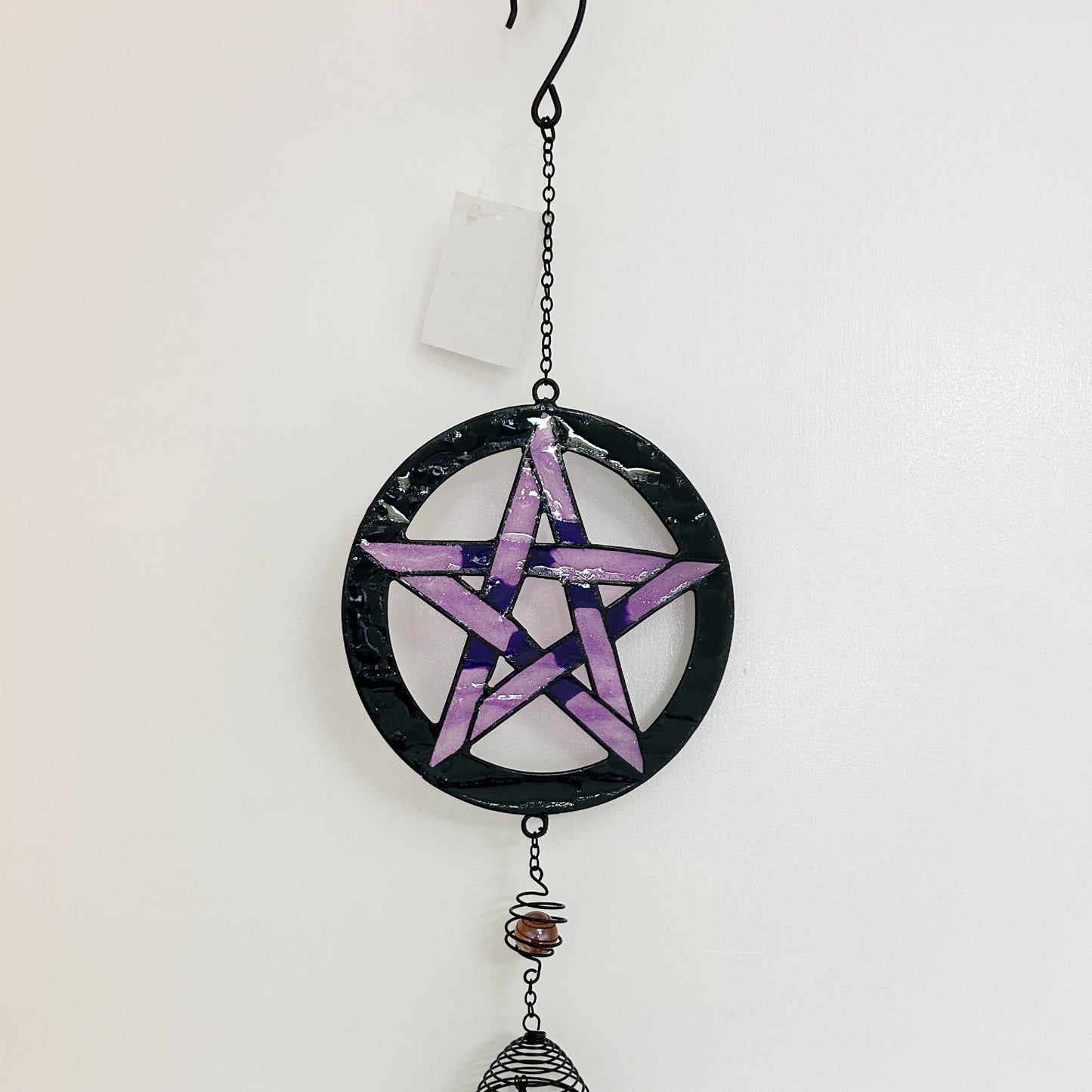 Purple Pentagram Wind Chime