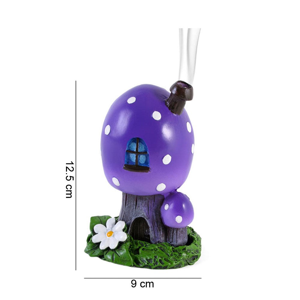 Purple Smoking Toadstool Incense Cone Holder By Lisa Parker