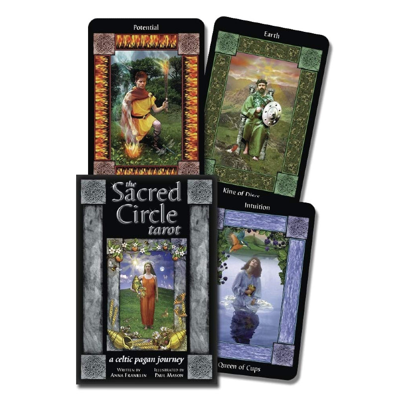 This is a 78 card deck, and the names of some of the cards have been changed to reflect Pagan ideas – thus, the Empress becomes The Lady, for example. As well as being used for divination, the imagery of each card is designed to work as an aid to meditation and spiritual development. This pack contains 78 cards
