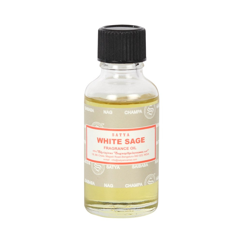 Satya's bestselling White Sage incense is now available in fragrance oil form! Simply dilute a few drops in water for use in aroma diffusers or oil burners to gently fragrance the home and promote positivity. Do not use on skin. You will receive 1 x 30ml bottle. There are 3 alternative fragrances in this collection including: Dragon's Blood, Nag Champa & Palo Santo