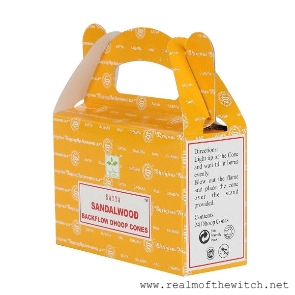 Satya Sandalwood Backflow Incense Dhoop Cones