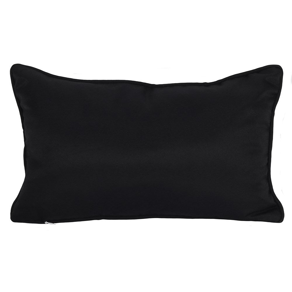 Rectangular Black and White Talking Board Cushion