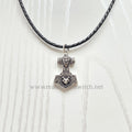 Sterling Silver Thor's Hammer with Fox Necklace