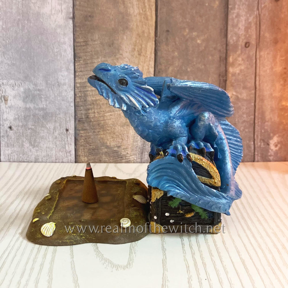 Treasures of the Deep Dragon Incense Cone Burner By Anne Stokes