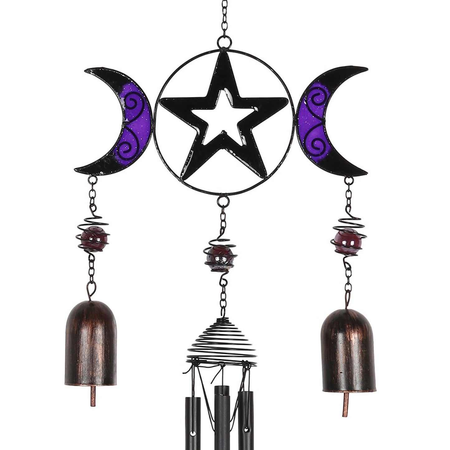 Triple Moon Wind Chime with Bells