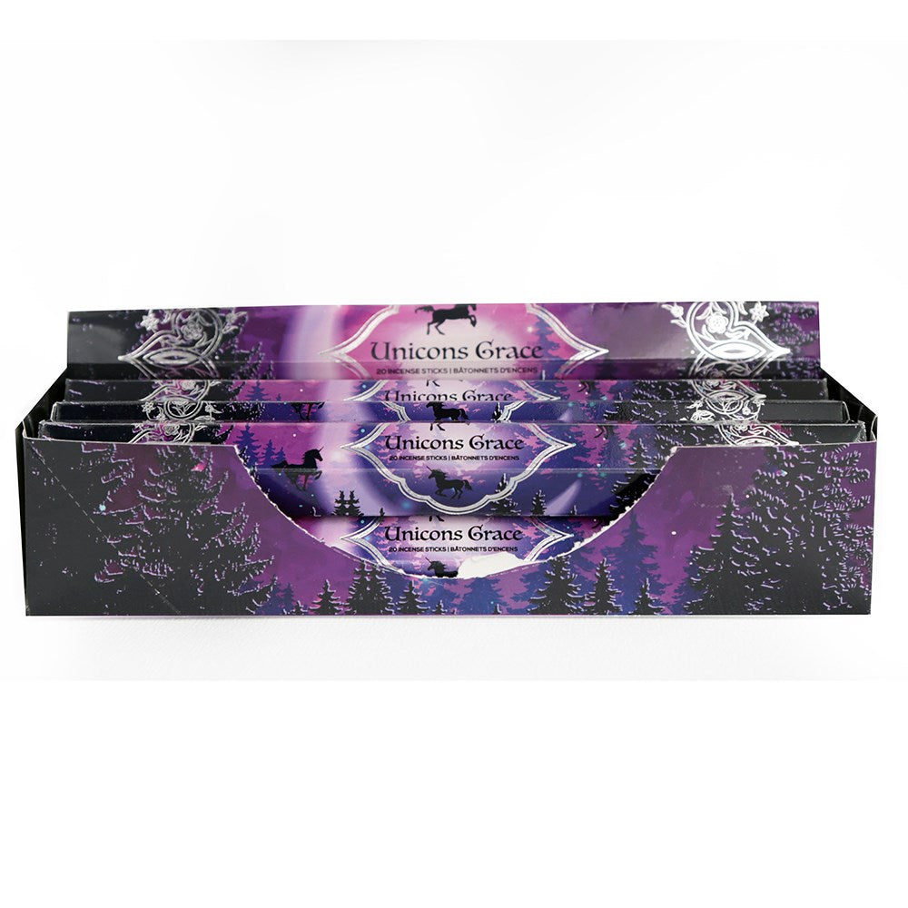 Unicorns Grace Incense Sticks. Each individual pack contains 20 incense sticks. A great gift idea for anyone with an interest in magic and fantasy creatures.