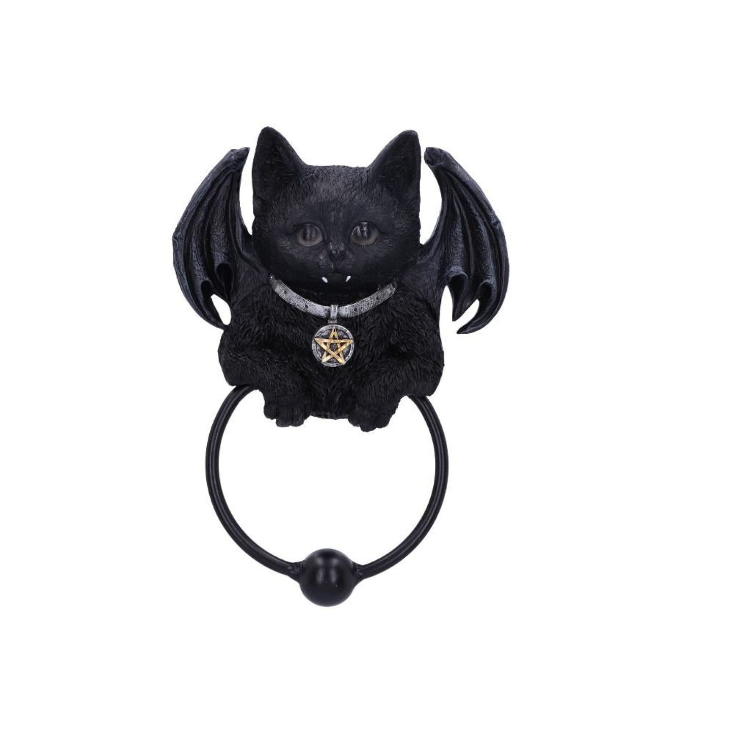 Vampuss Black Bat Cat Door Knocker