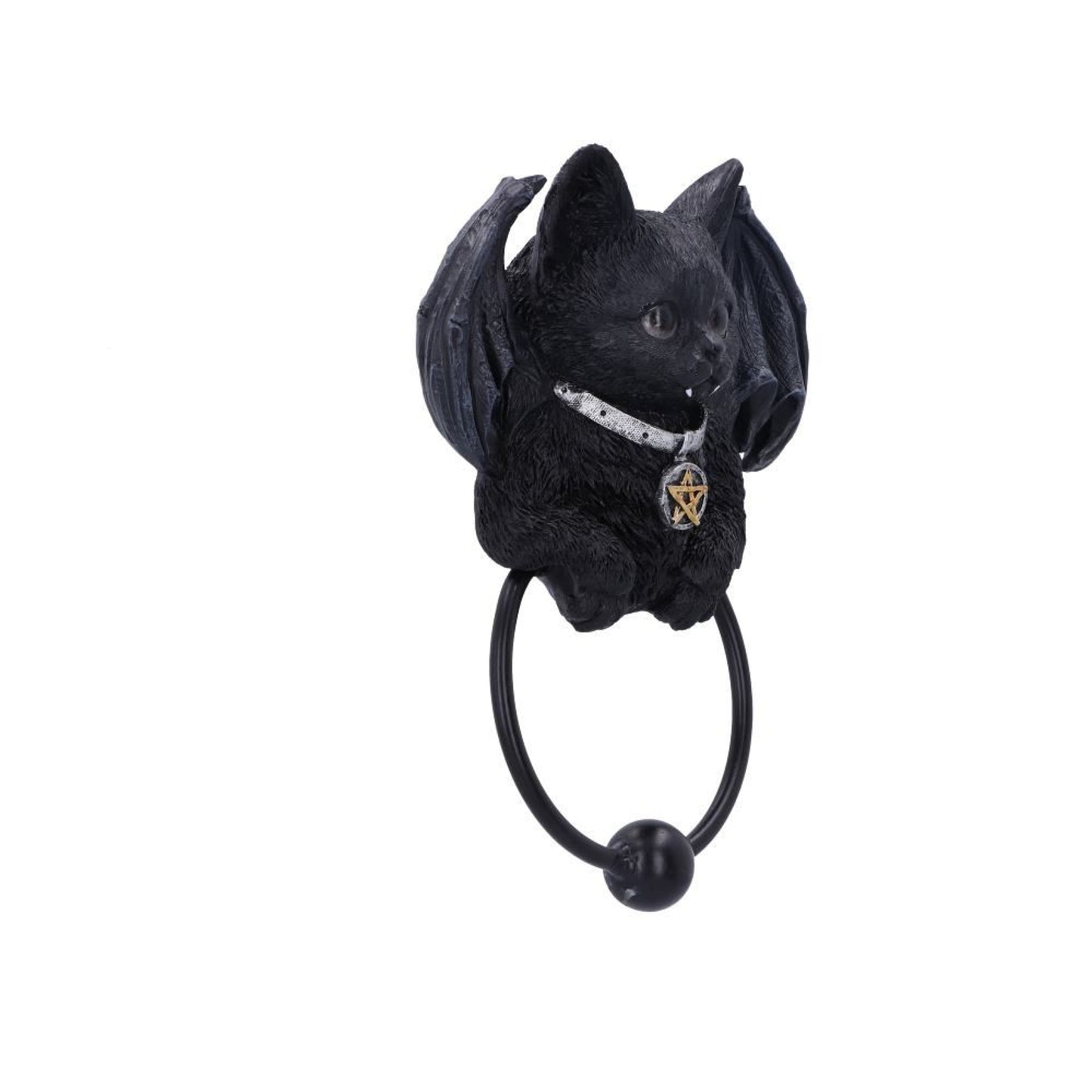 Vampuss Black Bat Cat Door Knocker