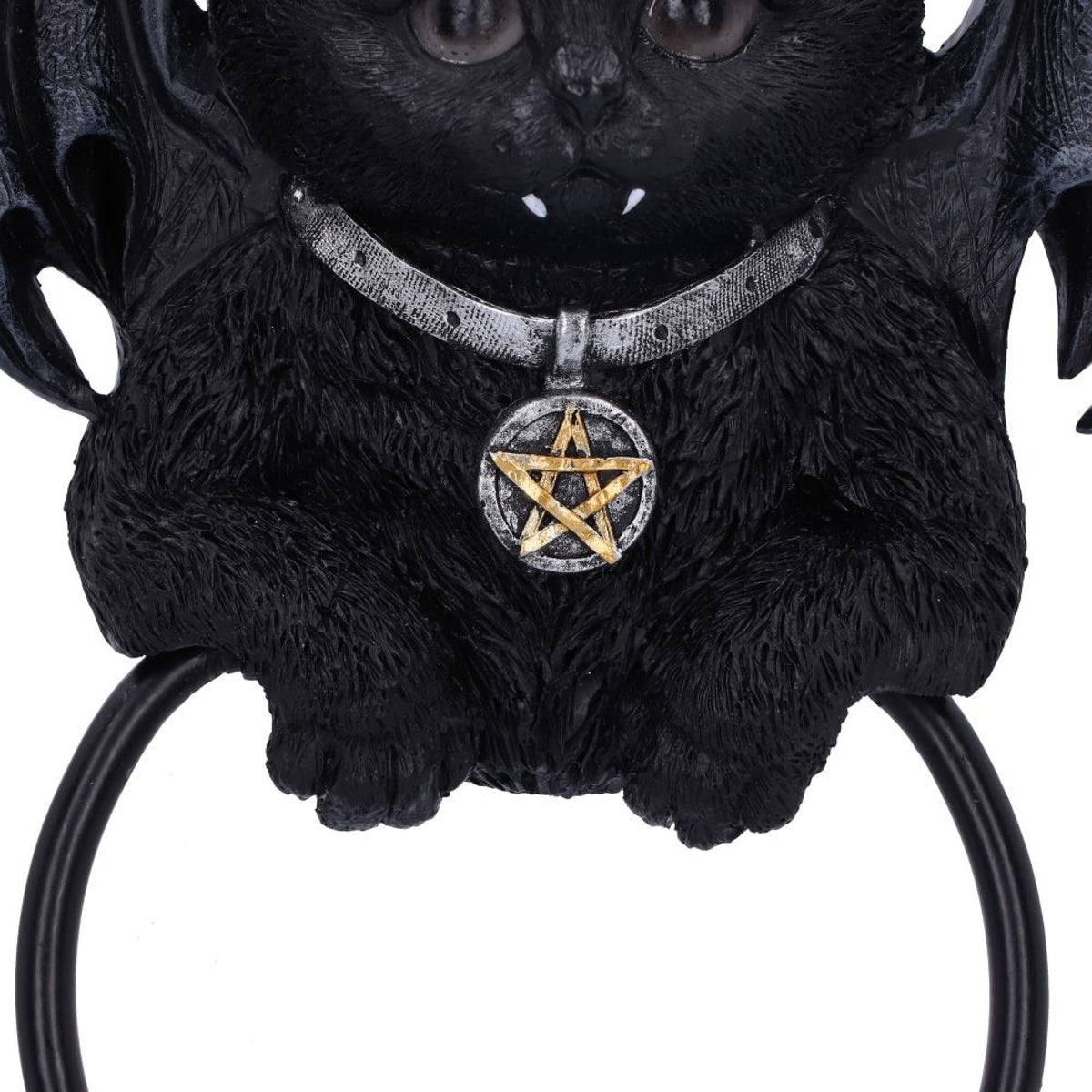 FASSME Cat Door Knocker – Resin Cat & Mouse Wall Art Decor, Unique Front Door Knocker, Home Garden Ornament – Brass Screws Included