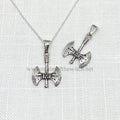 Sterling Silver Viking Axe Necklace