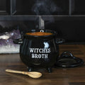 Witches Broth Cauldron Soup Bowl with Broomstick Spoon