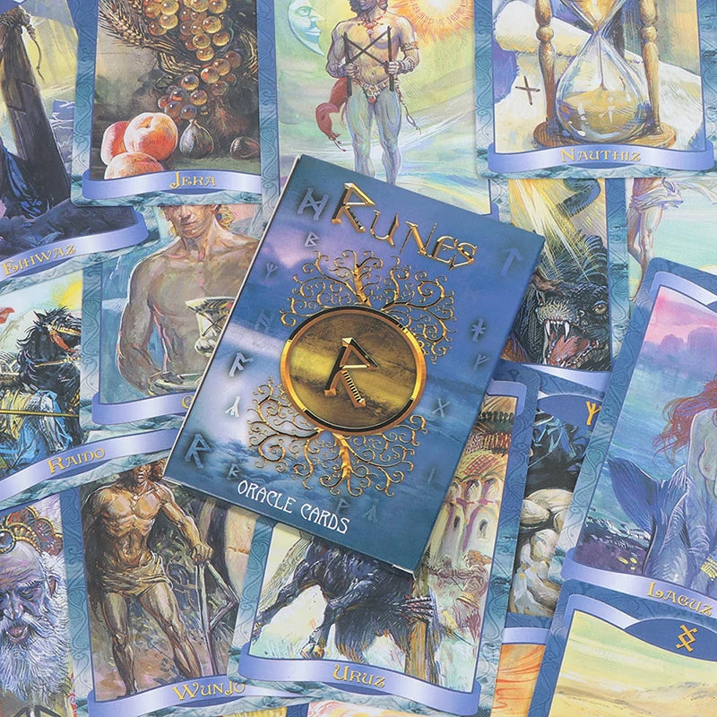 The twenty-four illustrated cards can be used in many ways: as a system of divination, as a tool for meditation or as a powerful talisman. The companion booklet in this deck are in five languages: English, Spanish, French, Italian, and German.